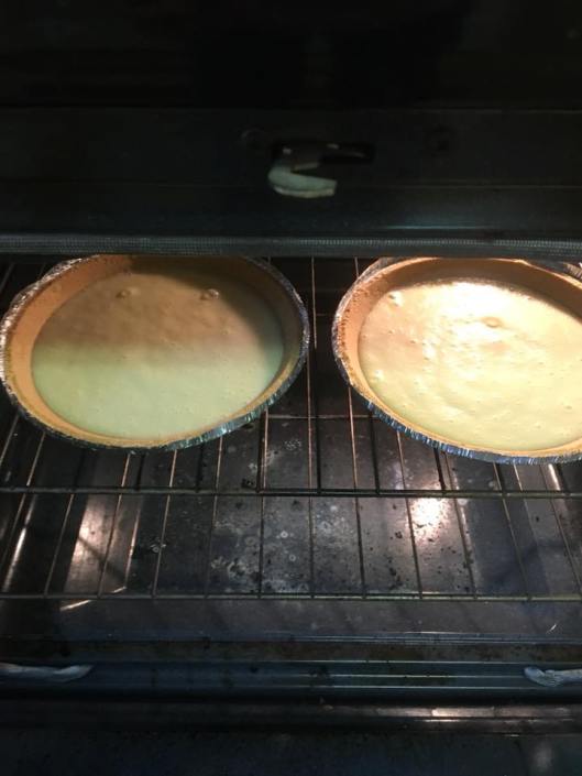 pie in oven